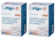 Kit 2 caixas Colágeno Não Hidrolisado Cartigen Tipo II 40mg 90 Comprimidos - FQM