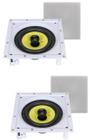 Kit 2 Caixas De Som Acústicas Quadradas de Embutir Arandela JBL CI Plus 6S 160w Rms - Branca