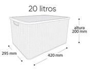 Kit 2 Caixas Organizadoras Rattan PRETA 20 Litros Arqplast