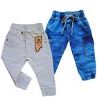 Kit 2 calça jeans bebê menino com elastano Tam P,M e G