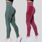 Kit 2 Calça legging Academia Levanta Bumbum fitness