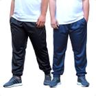 KIT 2 Calça Masculina Jogger Plus Size Tecido Helanca Flanelada