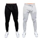 Kit 2 Calças De Moletom Jogger Masculina Premium Lisa