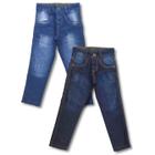 Kit 2 Calças Infantil Jeans Masculino Menino Brim Atacado