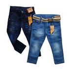 kit 2 calças jeans bebe menino com elastano Tam 3