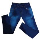Kit 2 calças jeans masculina básica moda casual com elástano lycra direto da fábrica skinny slim
