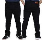 Kit 2 Calças Jeans Stretch Lycra Masculina Plus Size  Slim 100% Algodão Linha Premium Elastano