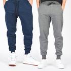 Kit 2 Calças Jogger de Moletom Peluciado Masculino