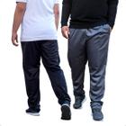 KIT 2 Calças Jogger Plus Size Lisa Masculina Elástico na Barra 106