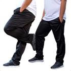 KIT 2 Calças  Jogger Plus Size Lisa Masculina Elástico na Barra 106