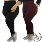 Kit 2 Calças Legging Plus Size Heide Ribeiro Leg Basic Suplex Barato