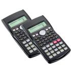 Kit 2 Calculadoras Científica 240 Funções Elgin Cc240 Lcd 2 Linhas 12 Dígitos