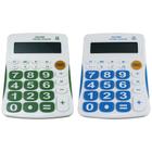 Kit 2 calculadoras média 12 tradicional colorida de mesa escritorio comercio lanchonete escolar
