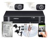 Kit 2 Câmera de Segurança HD Protec, DVR 4 Canais Intelbras MHDX 1104 com HD 160GB