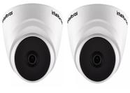 kit 2 Câmera de segurança Intelbras VHL 1220 D com resolução de 2MP visão noturna incluída branca