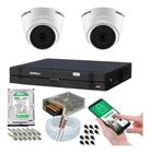 Kit 2 Câmeras Dome Intelbras 1120d Dvr 4 Canais Com Hd