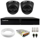 Kit 2 Câmeras Intelbras VHD 1220 D Dome Black Full HD 1080p, Lente 2.8mm, Visão Noturna 20m + Dvr Tudo Forte TFHDX 3304 4 Canais Com App Xmeye