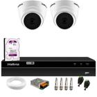 Kit 2 Câmeras Intelbras VHD 1220 D G7 Dome Full HD com Visão Noturna de 20m Multi HD + DVR Intelbras MHDX 1204 4 Canais + HD 2TB - CN e Rotativos