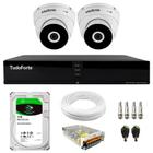 Kit 2 Câmeras Intelbras VHD 3230 D G7 Dome Full HD Visão Noturna de 30m IP67 + Dvr Tudo Forte TFHDX 3304 4 Canais Com App Xmeye + HD 1TB BarraCuda