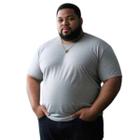 Kit 2 Camisa Camiseta Masculina Plus Size Lisa 100% Algodão Gola Redonda G1 G2 G3 G4