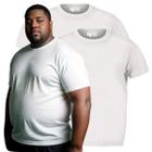 Kit 2 Camisa Camiseta Masculina Plus Size Lisa 100% Algodão Gola Redonda G1 G2 G3 G4