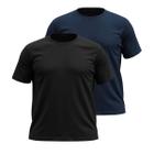 Kit 2 Camisa Camiseta Masculina Plus Size Lisa 100% Algodão Gola Redonda G1 G2 G3 G4