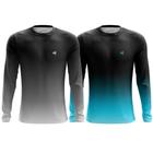 Kit 2 Camisa Manga Longa Masculina Caminhada Esporte Estampada Proteção UV Casual Sofisticada Prote