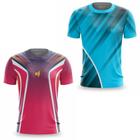 Kit 2 Camisa Masculina Academia Estampada Camiseta Musculação Corrida Fitness Funcional - Efect