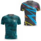 Kit 2 Camisa Masculina Academia Estampada Camiseta Musculação Corrida Fitness Funcional - Efect