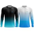 Kit 2 Camisa Masculina Estampa Digital Academia Treino Manga Longa Academia Camiseta Proteção UV Dur