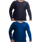 Kit 2 Camisa Termica Plus Size Proteção e Estilo para Atividades ao Ar Livre Preto e Azul Caneta 15