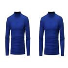 Kit 2 Camisas Blusa Gola Baixa Careca Premium Masculino com Manga Longa Proteção Solar UV 50+ UVA e UVB