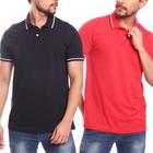 Kit 2 Camisas Polo Masculina Califórnia Manga Curta Gola com Botão