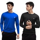 Kit 2 Camisas Termicas Masculina Uv50+ Segunda Pele Proteção Solar