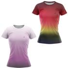 Kit 2 Camiseta Blusa Feminina Academia Treino Fitness Camisa Dry Fit ante odor Caminhada Protecao UV