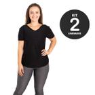 Kit 2 Camiseta de Academia Tapa Bumbum Feminina Para Treinar