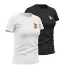 Kit 2 Camiseta Feminina Babylook de Algodão Gola Redonda Estilo Casual Confortavel Estampada