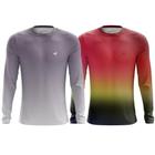 Kit 2 Camiseta Manga Longa Masculina Corrida Camiseta Proteção UV Conforto Fitness