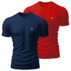 Kit 2 Camiseta Masculina Camisas 100% Algodão Premium Slim Basicas MP