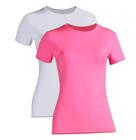 Kit 2 Camiseta Proteção Solar Feminina Manga Curta Uv50+ 1 Branca 1 Rosa