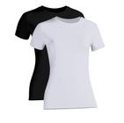 Kit 2 Camiseta Proteção Solar Feminina Manga Curta Uv50+ 1 Preta 1 Branca