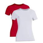 Kit 2 Camiseta Proteção Solar Feminina Manga Curta Uv50+ 1 Vermelha 1 Branca