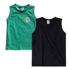 Kit 2 Camiseta Regata Infantil Menino Básica Algodão Malwee