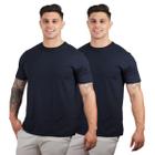 Kit 2 Camisetas Básicas Slim Masculinas Algodão Premium TRV Diversas Cores