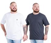 Kit 2 Camisetas Blusas Camisa Lisas Masculinas Plus Size G1 G2 G3 Flero