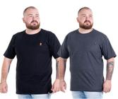 Kit 2 Camisetas Blusas Camisa Lisas Masculinas Plus Size G1 G2 G3 Flero