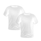 Kit 2 Camisetas Brancas Masculinas Camisa Manga Curta Lisa Premium