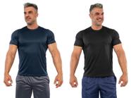 Kit 2 Camisetas Dry Fit Masculina Academia 100% Poliester Treino