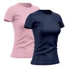 Kit 2 Camisetas Feminina Dry Básica Lisa Proteção Solar UV Térmica Camisa Blusa