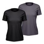 Kit 2 Camisetas Feminina Dry Manga Curta Proteção UV Slim Fit Básica Camisa Blusa Academia Treino Fitness Esporte